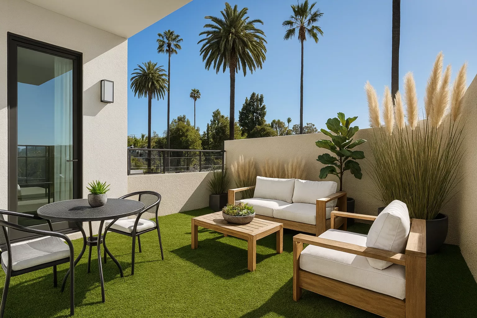 Balcony lifestyle and entertaining