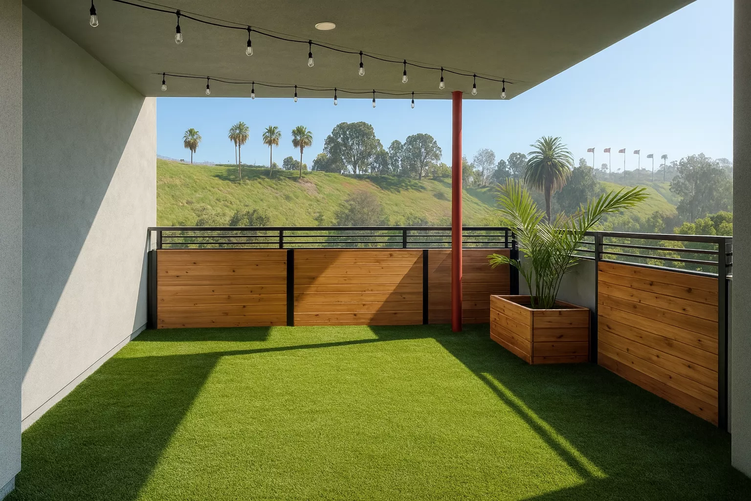 Easy upkeep on balcony turf