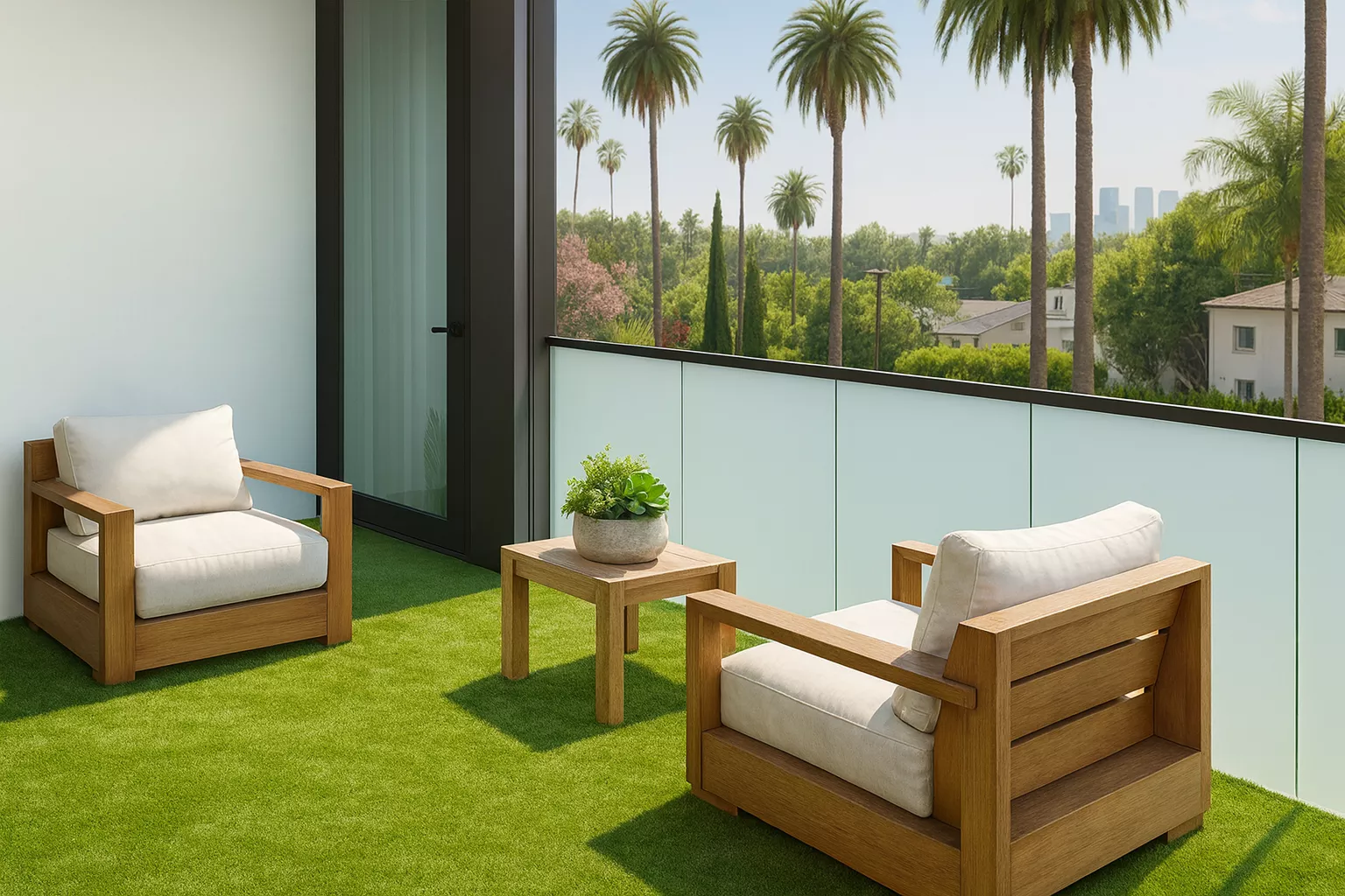 Balcony turf in West Hollywood