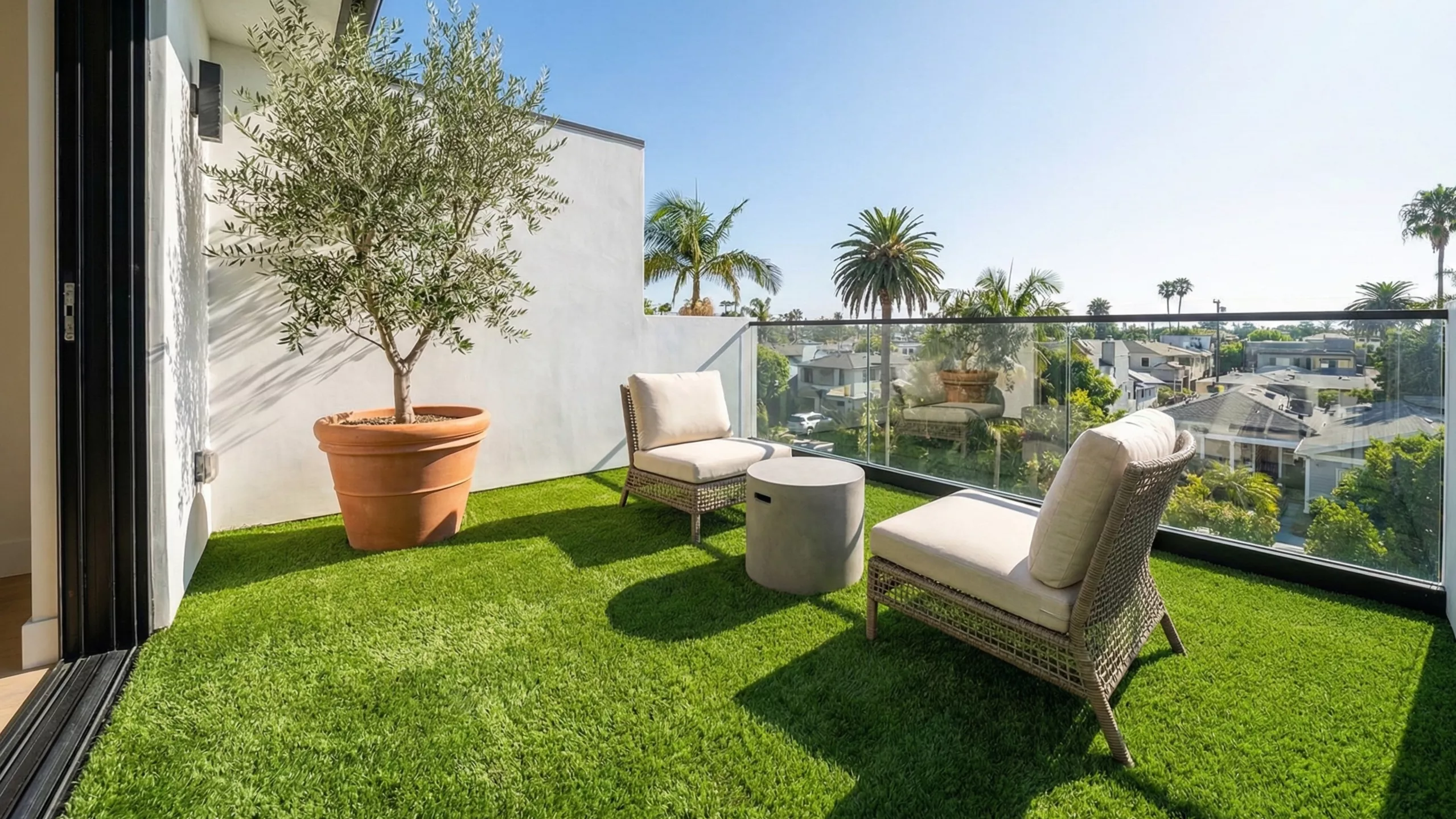 Pet-friendly balcony turf