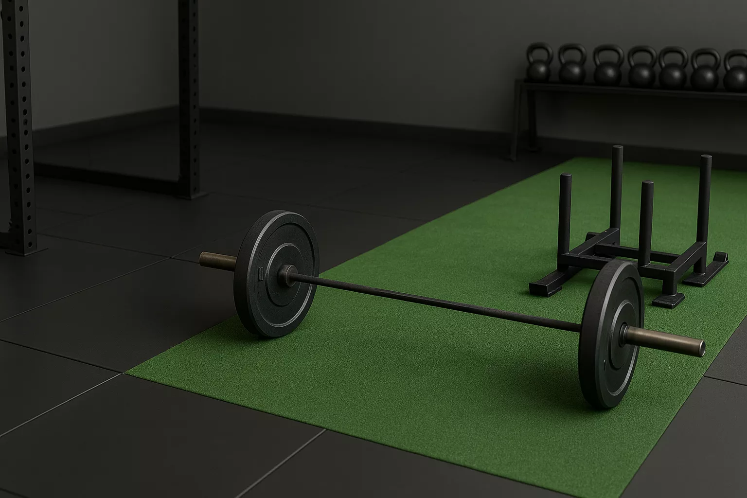 Shock pad underlayment for gym turf