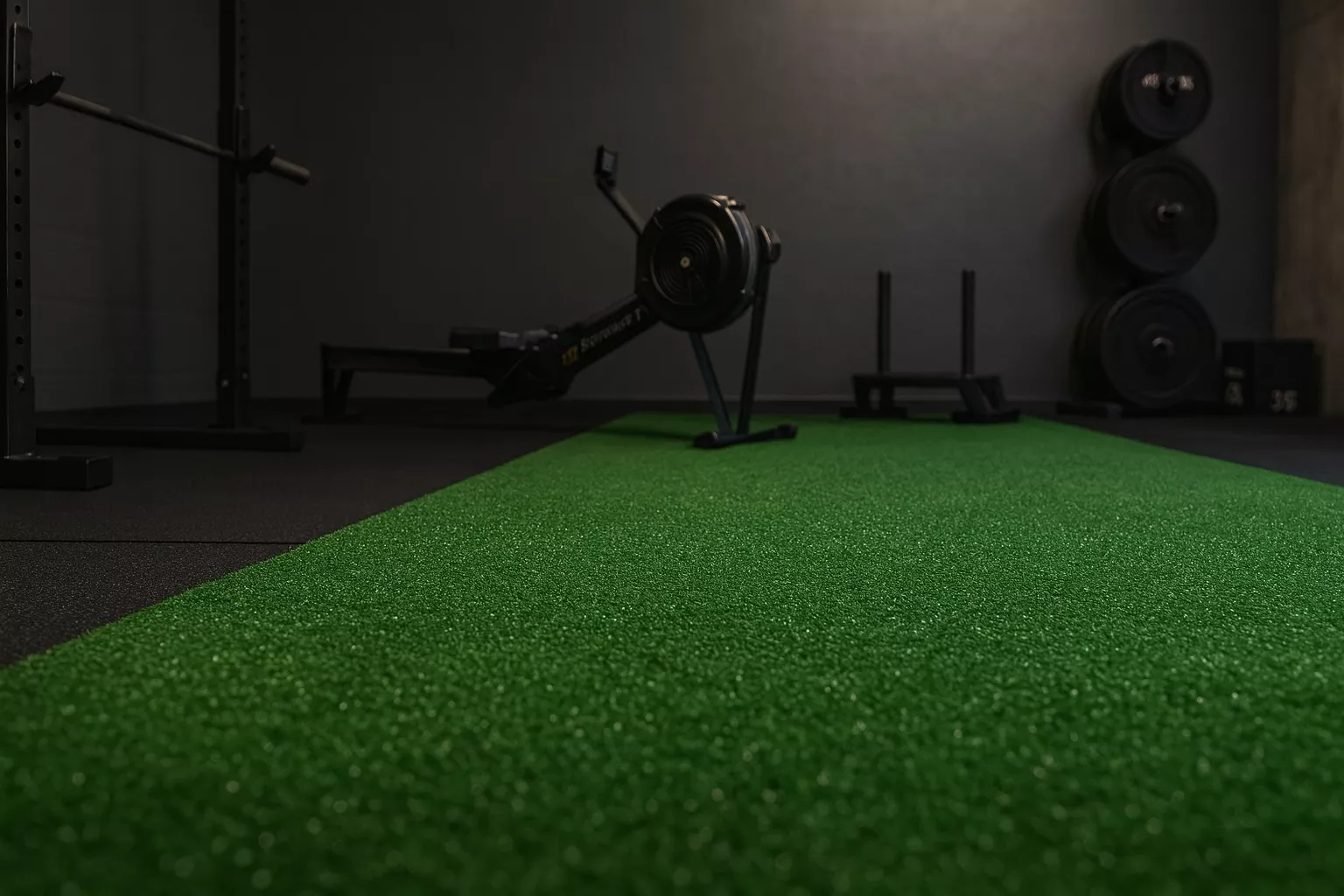 Acoustic comfort with gym turf