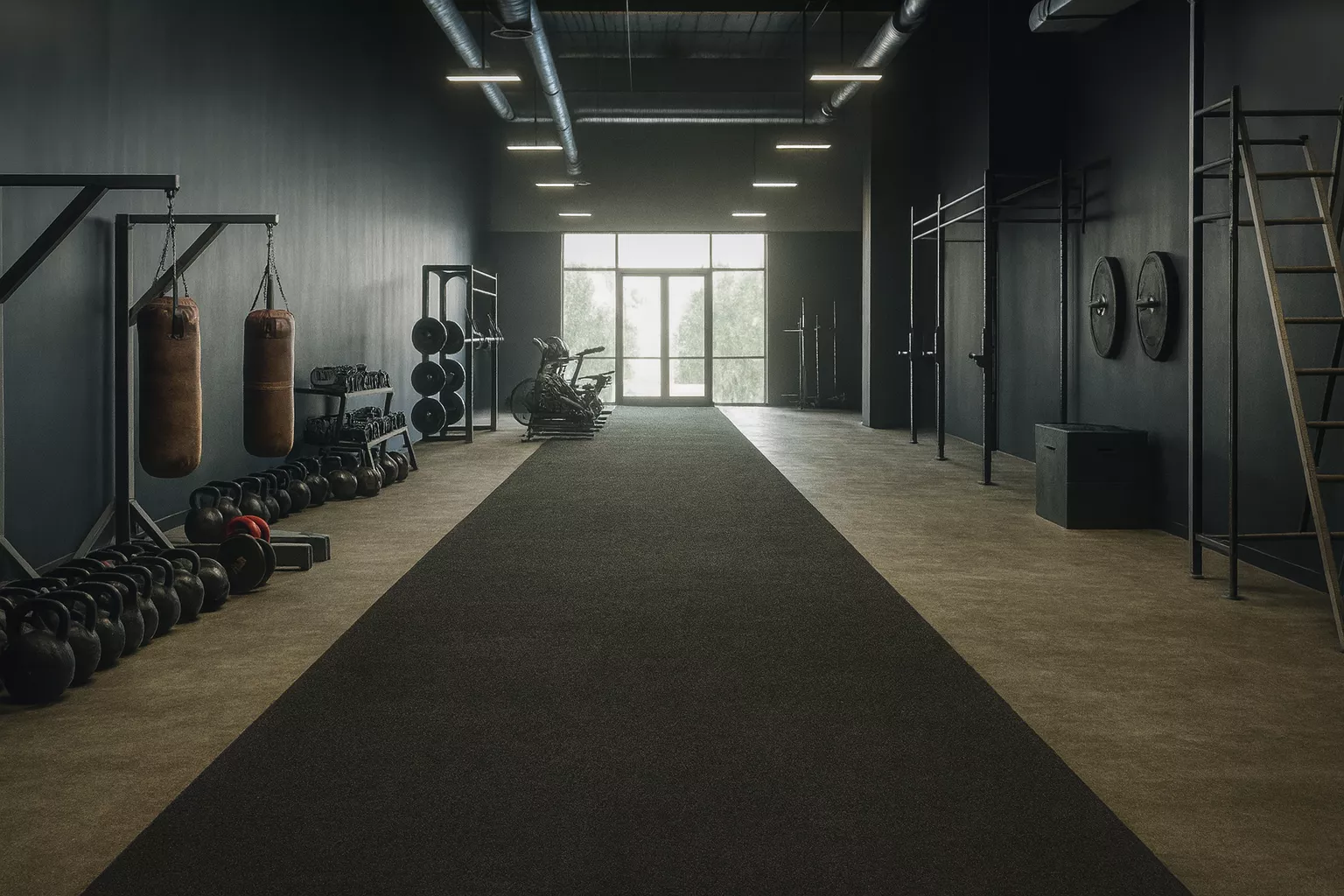 Performance training on gym turf lanes