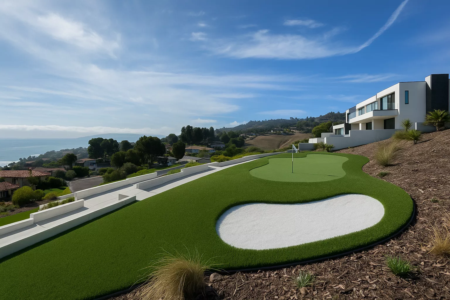 Putting Green artificial turf installation in Los Angeles