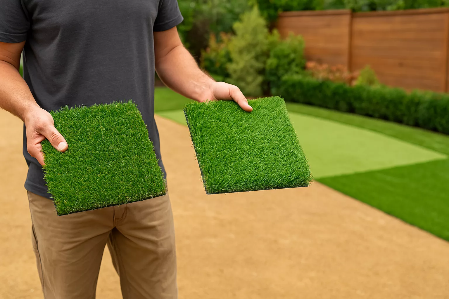 Selecting artificial turf product