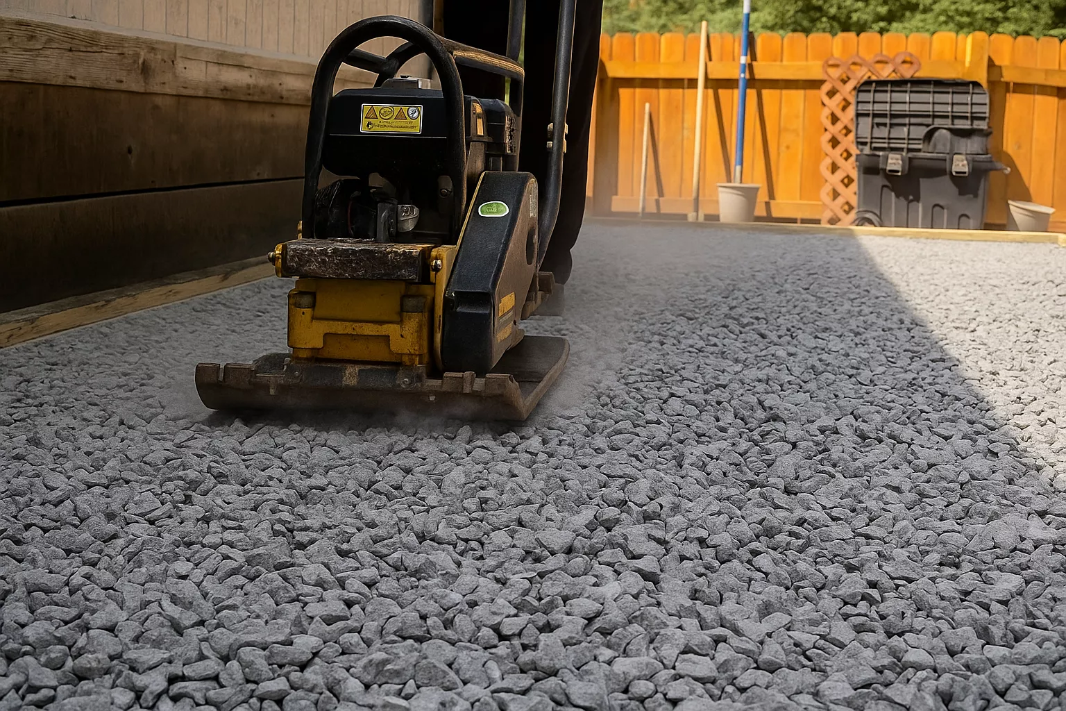 Final base compaction for artificial turf