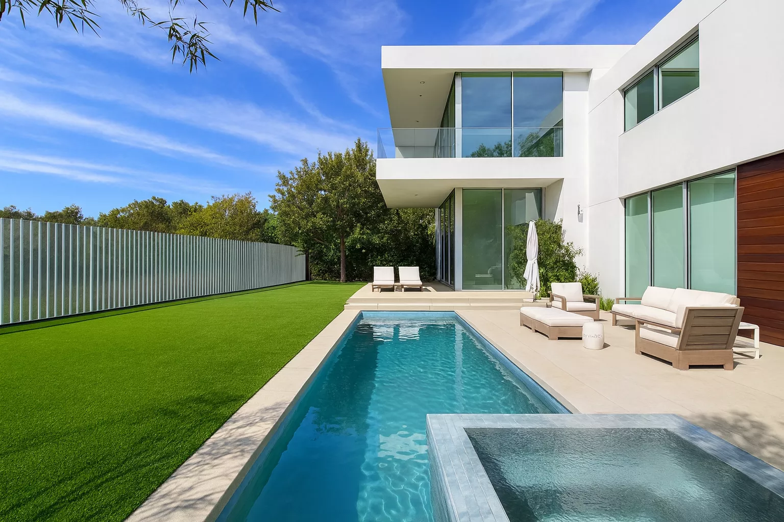 Backyard artificial turf