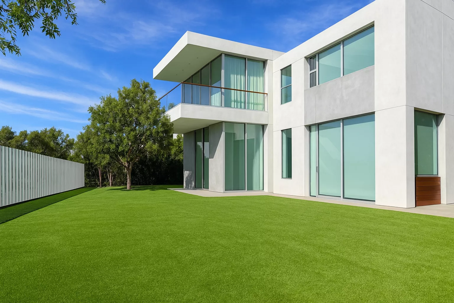 Backyard lawn turf