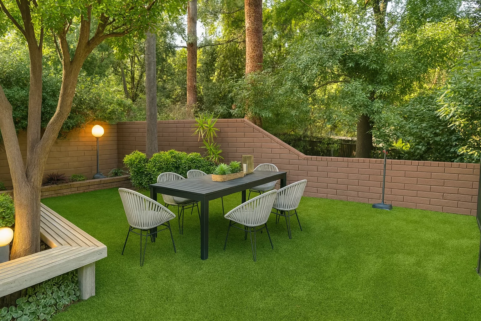 Final grooming for artificial lawn