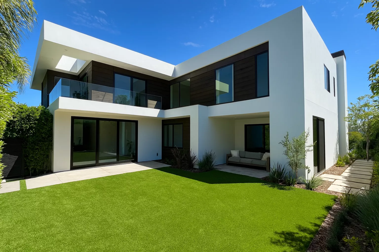 Perfect artificial lawn installation