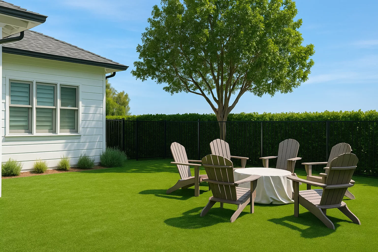 Low maintenance artificial lawn