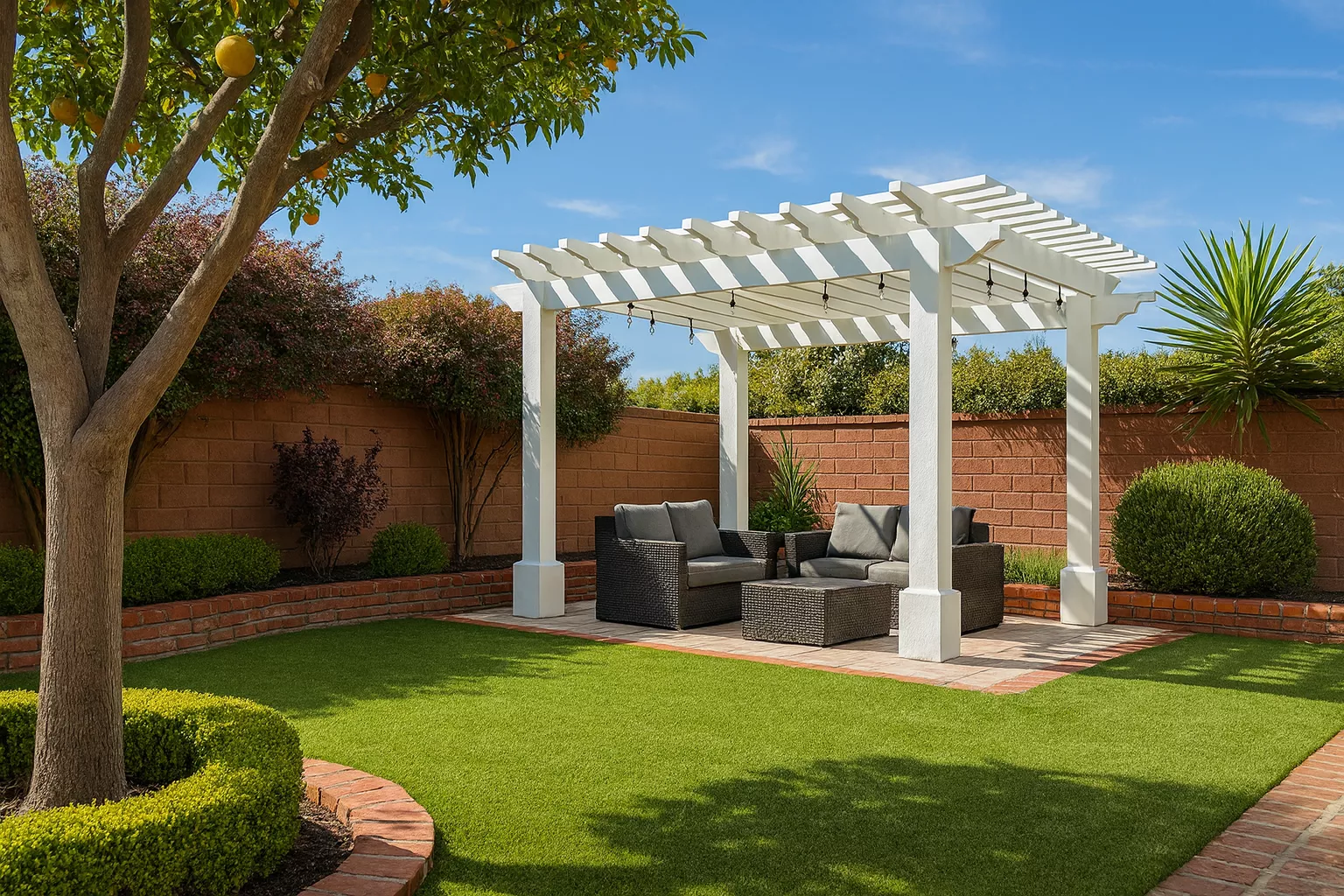 Professional lawn turf installation