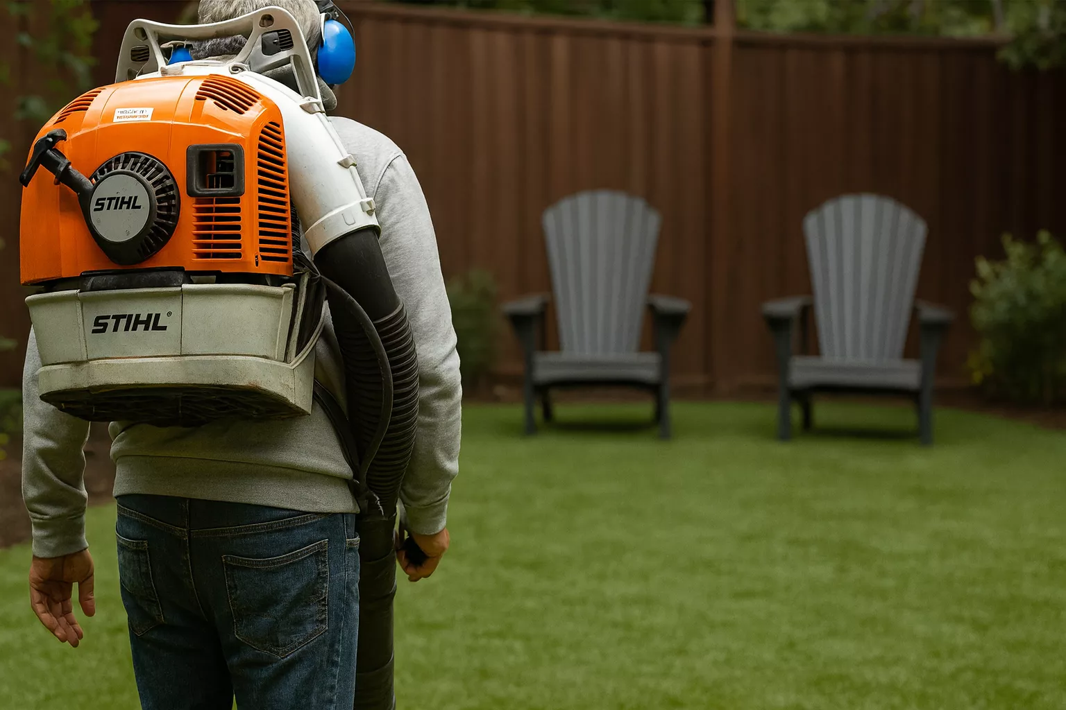Debris removal for artificial lawn