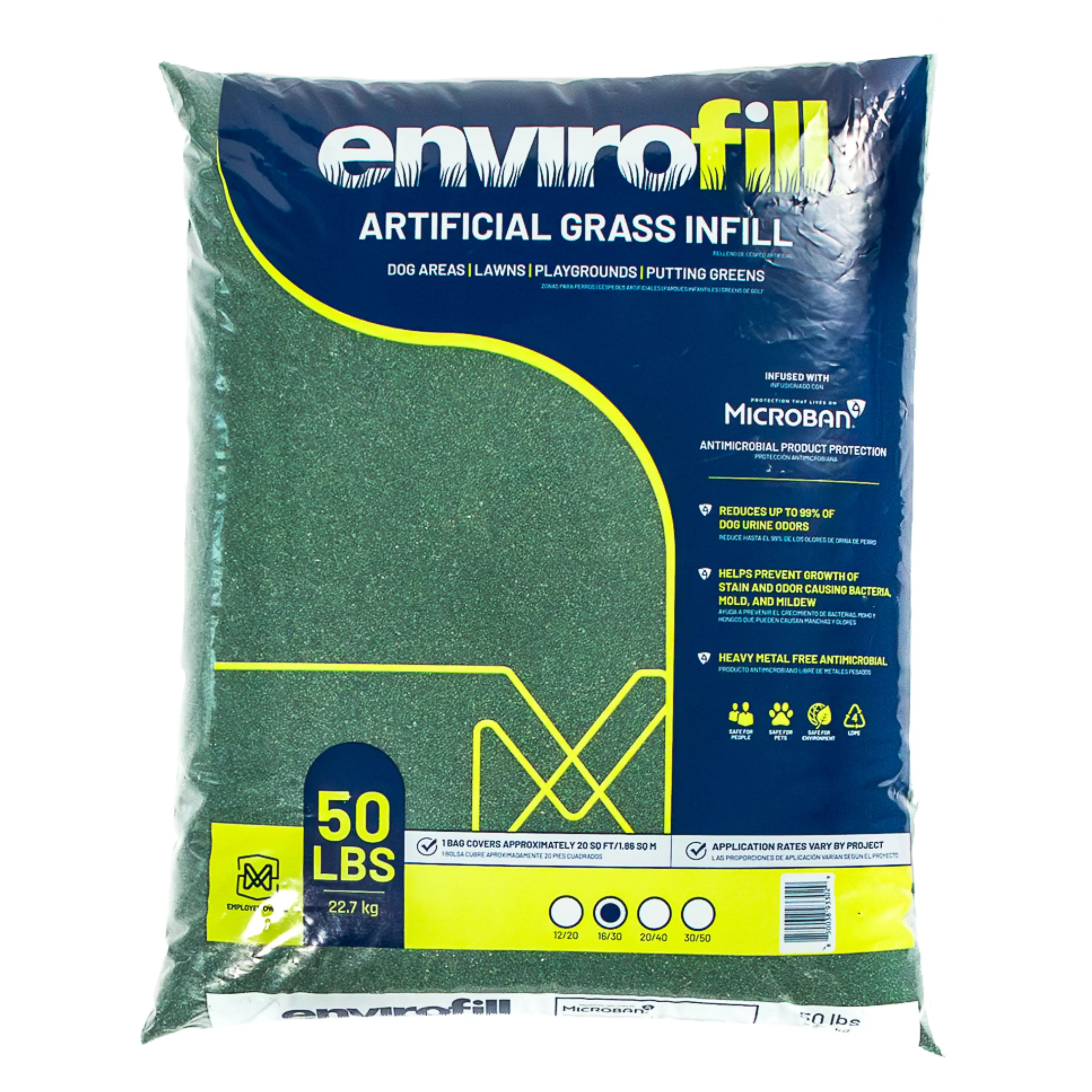 Envirofill antimicrobial infill used for a pet turf installation
