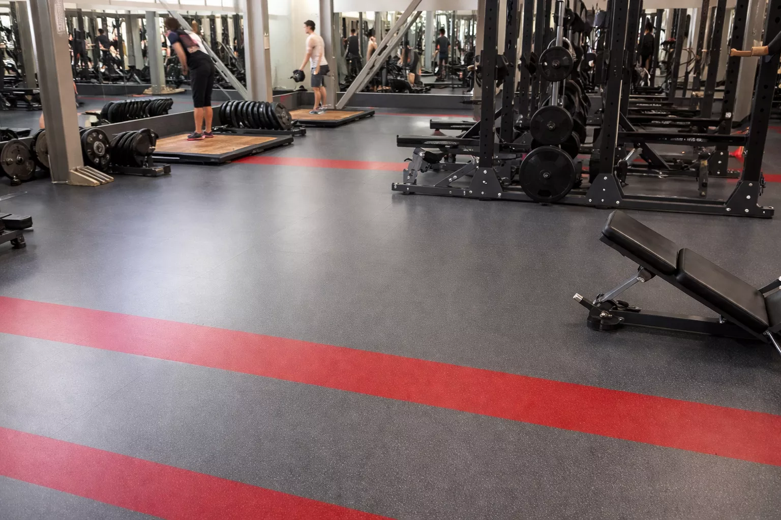 Standard gym rubber flooring
