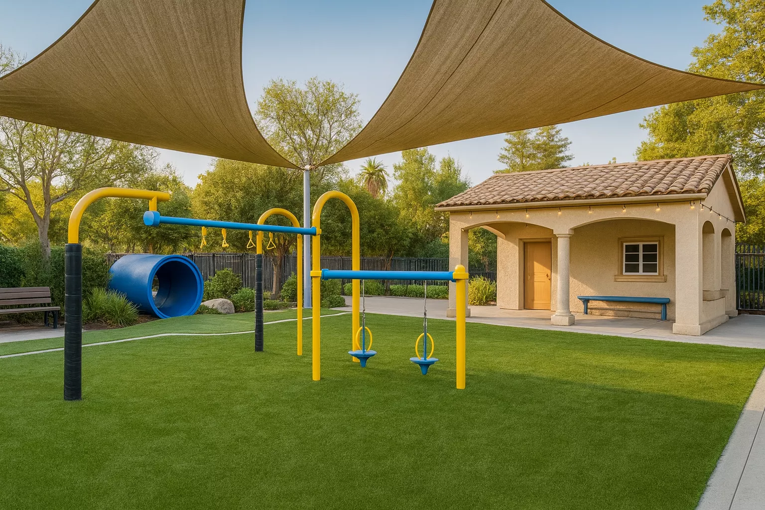 Safety-focused playground turf