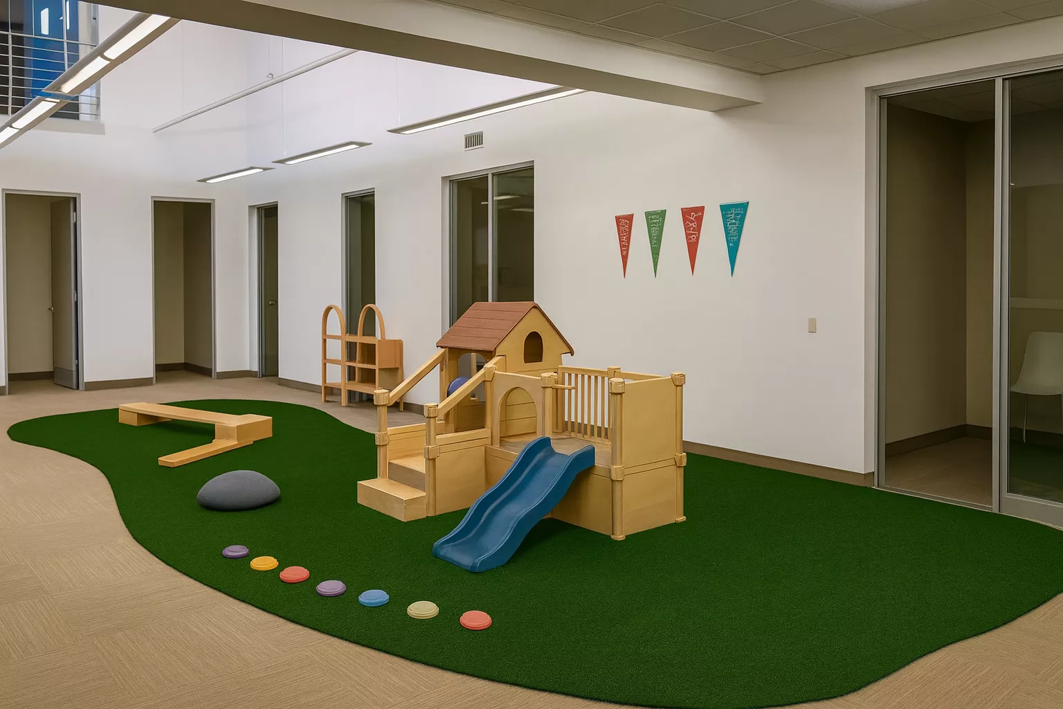 Soft, kid-friendly playground turf