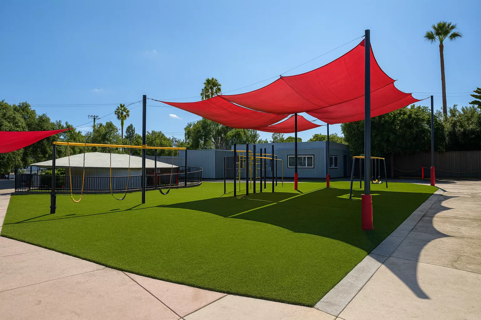 Safe school playground turf