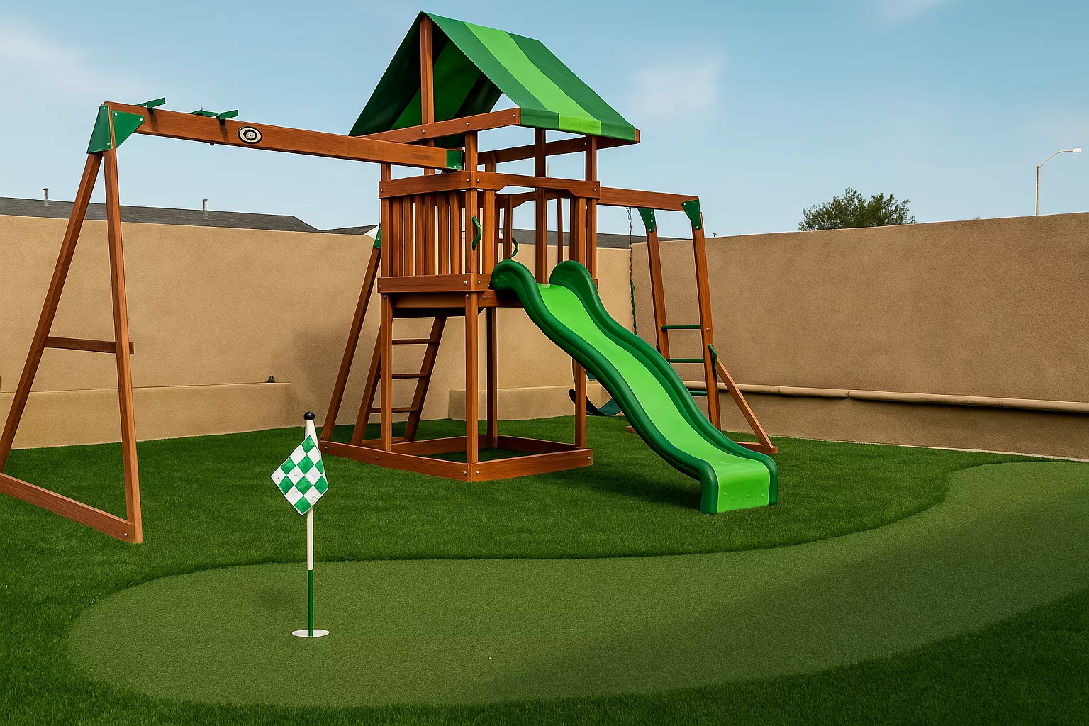 Clean, low-maintenance play surface