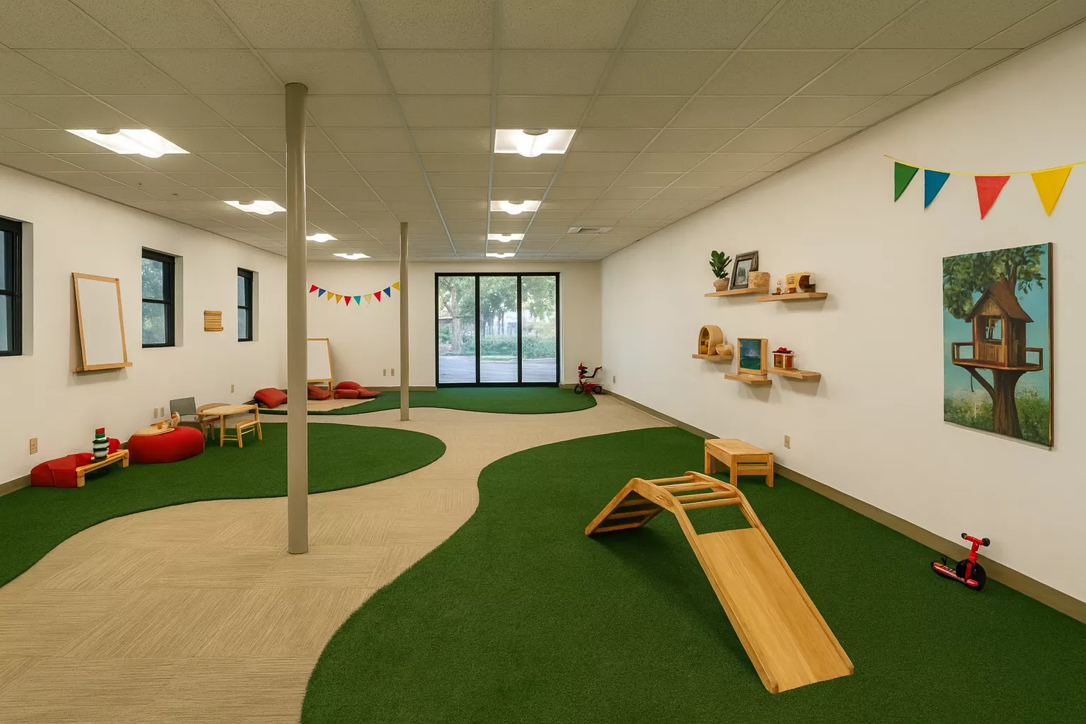 Accessible playground turf surface