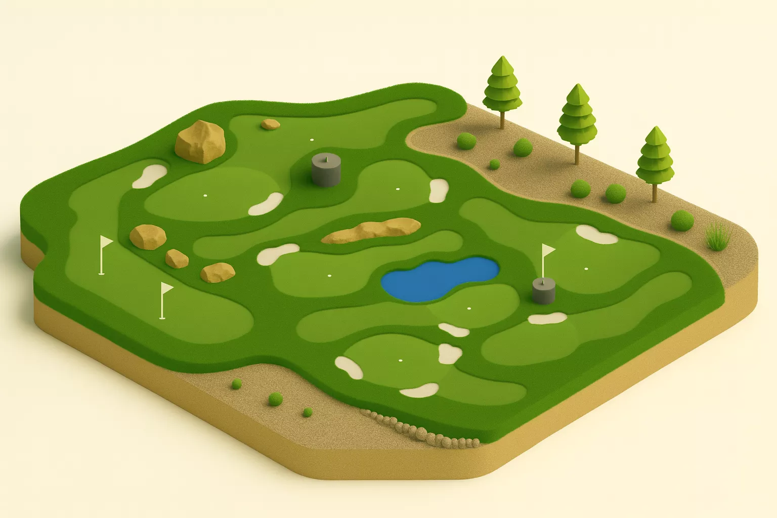 Signature custom putting green