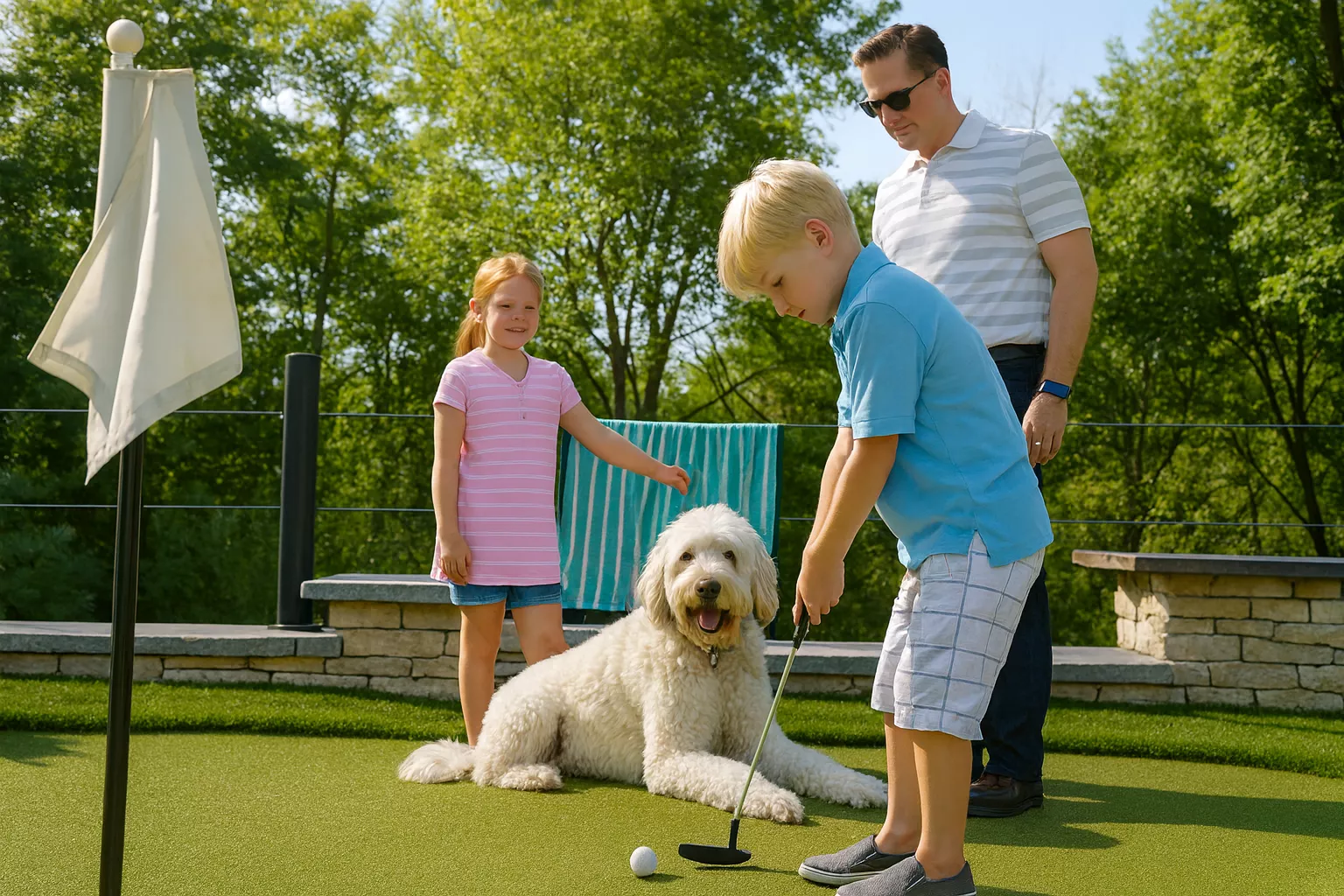 Practice putting green at home