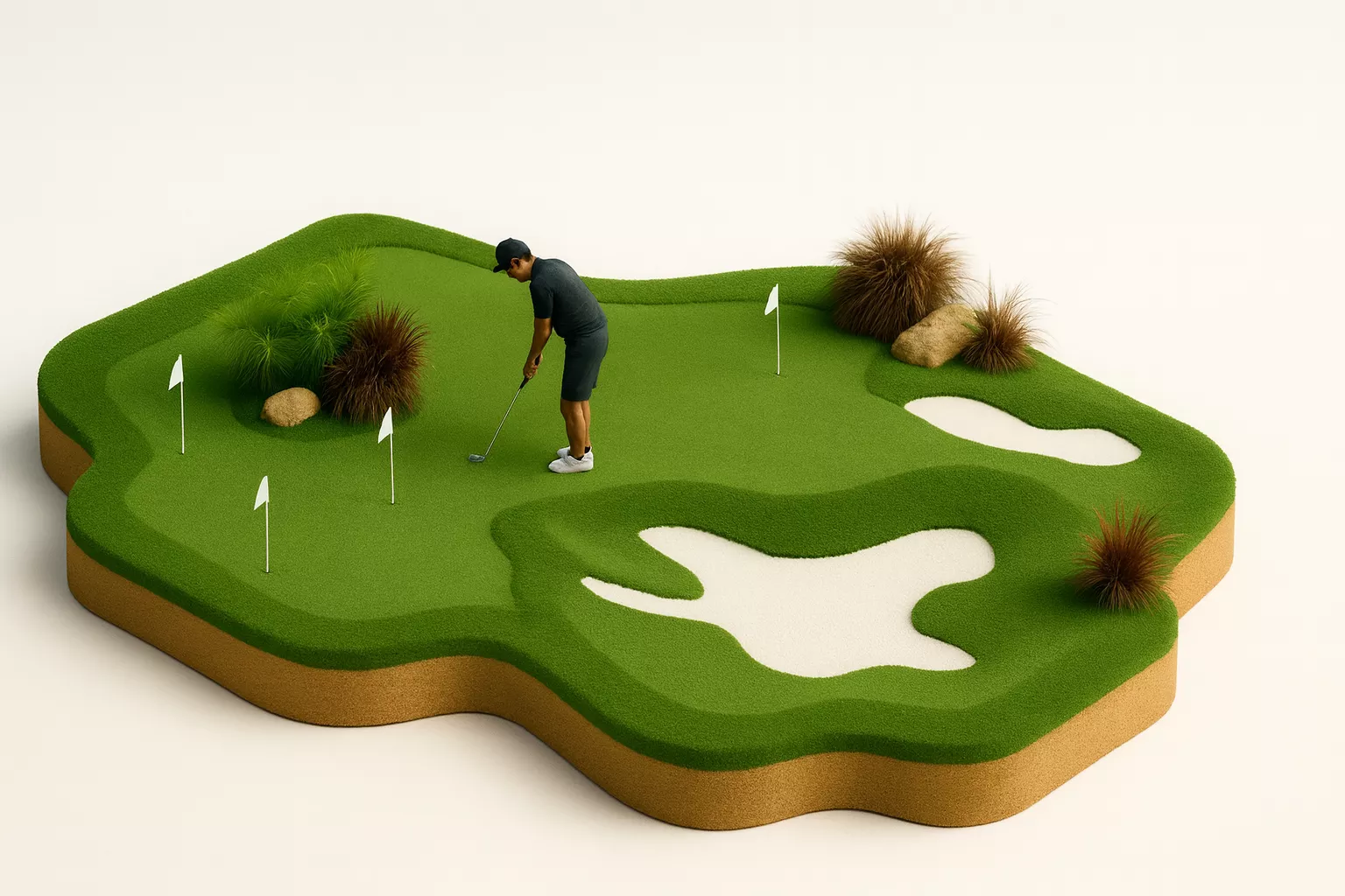 Professional backyard putting green