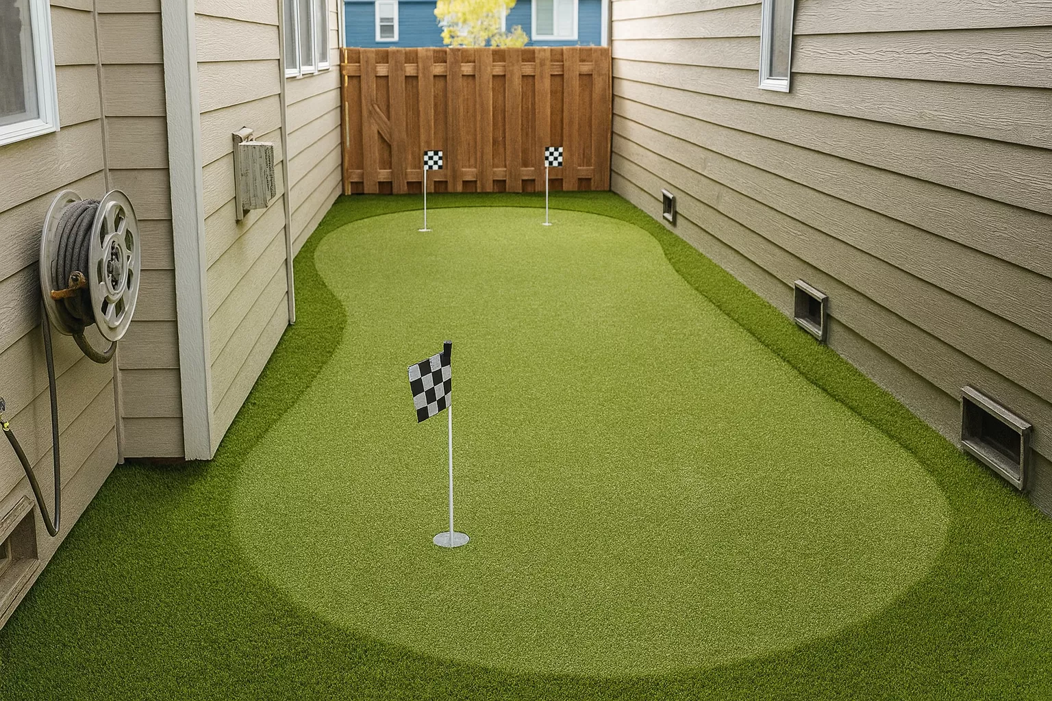 Putting green with fringe integration