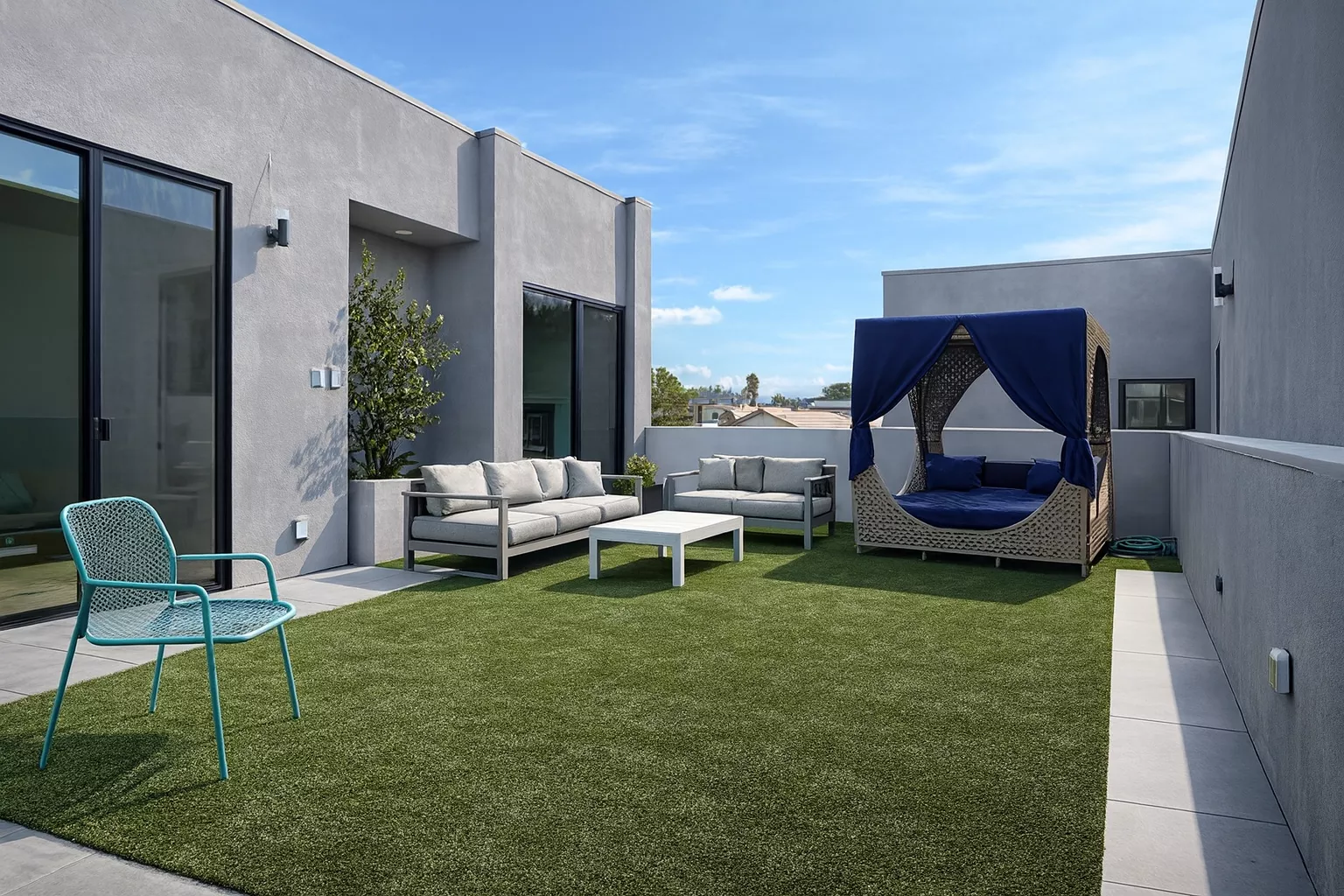Rooftop turf Manhattan Beach activity lane
