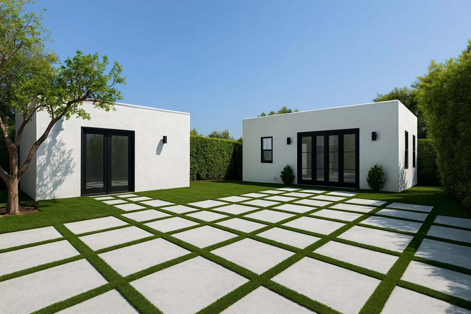 ADU backyard turf grid design