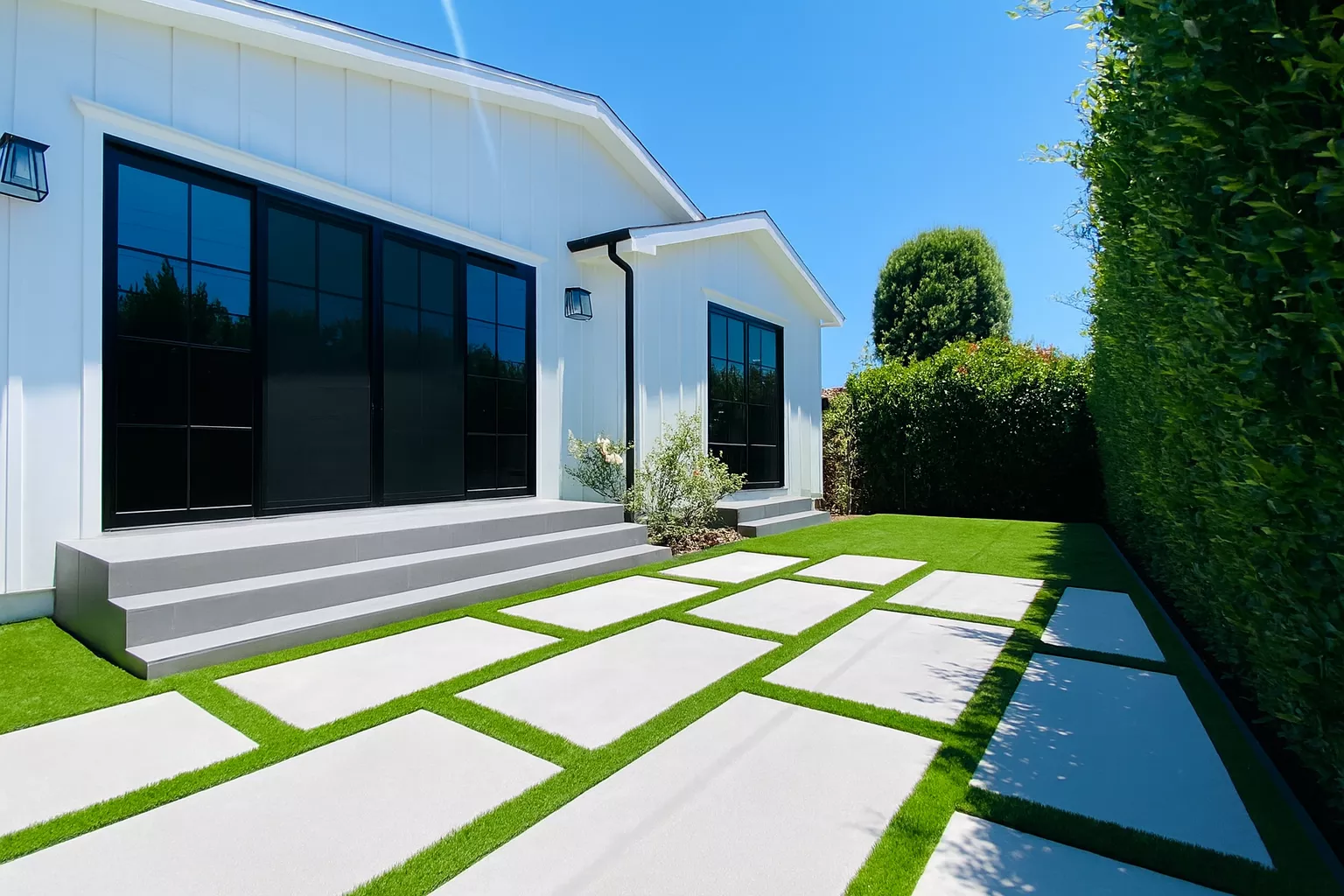 Striped turf design in Culver City