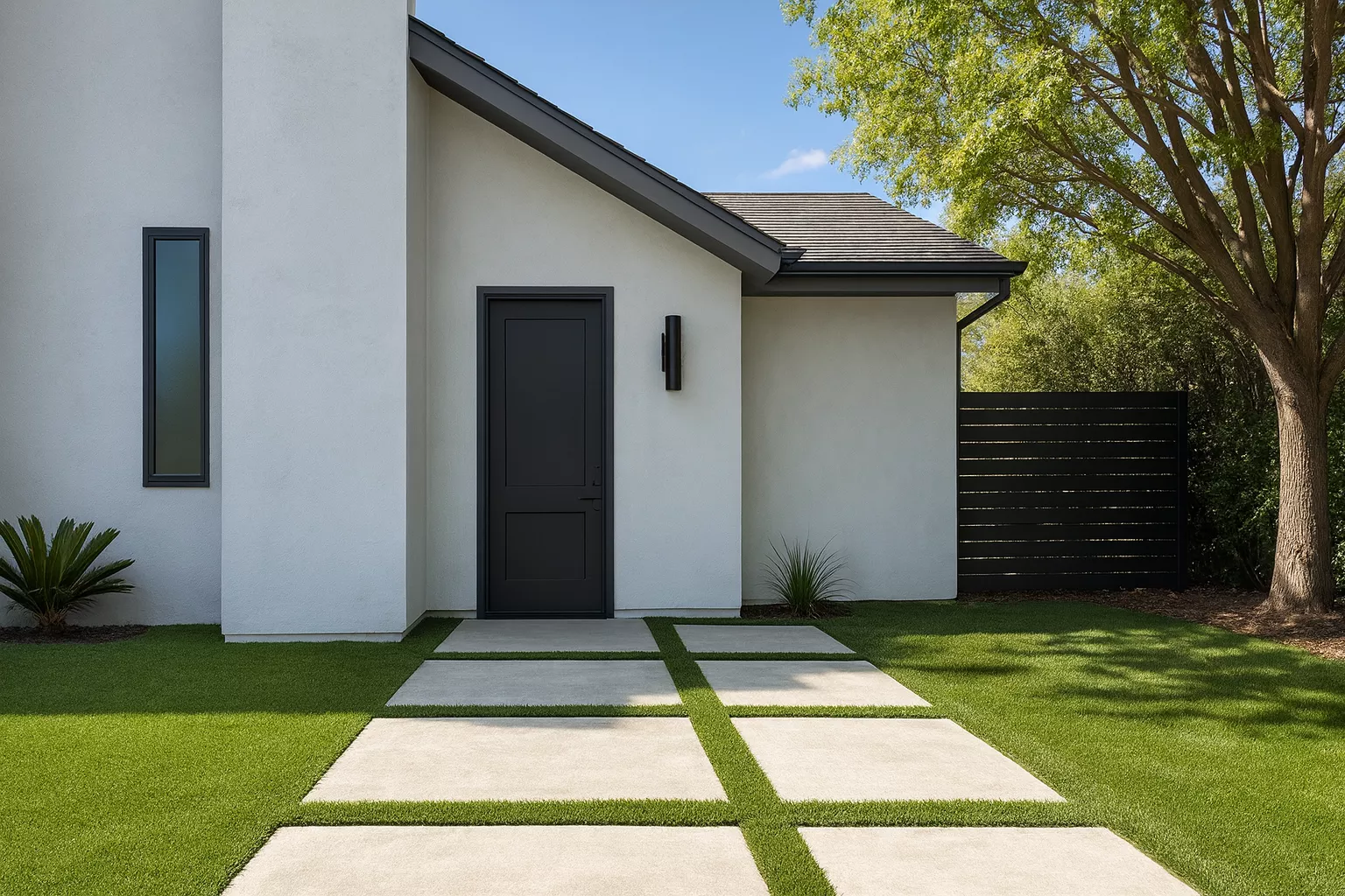 Garden pathway with turf joints